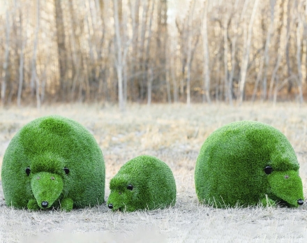 Топиари композиция Ёжики, 3 шт - газон Eco, фото 2