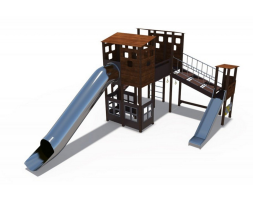 Игровой комплекс Миндаль горка винтовая Н-2000, Н-1200 ДИО 10013.1, фото 2