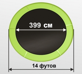 ARLAND Батут 14FT с внутренней страховочной сеткой и лестницей (Light green), фото 2