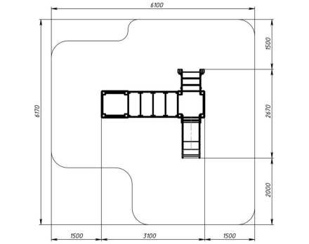 Детская игровая площадка Королевство (Коты) ДИК 1.15.02-21 H=750, фото 6