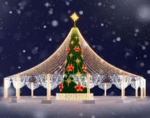 Световая фигура Навес на новогоднюю ёлку Световая фигура Навес на новогоднюю ёлку
