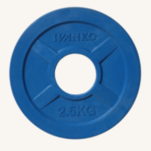 Диск JOHNS 2,5кг цветной обрезиненный, d51мм, фото 1