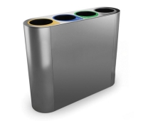 Урна для раздельного сбора мусора 18, Нержавеющая сталь Урна для раздельного сбора мусора 18, Нержавеющая сталь