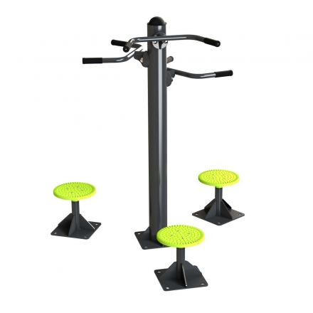 Smart-1004 Уличный тренажер Твистер стоя (тройной) Zavodsporta, фото 1