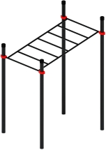 Воркаут ЛОВ 89 красный ВТ 101.07-01