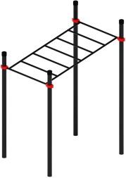 Воркаут ЛОВ 89 красный ВТ 101.07-01, фото 2 Воркаут ЛОВ 89 красный ВТ 101.07-01, фото 2