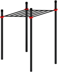 Воркаут ЛОВ 89 красный ВТ 101.07-01, фото 4 Воркаут ЛОВ 89 красный ВТ 101.07-01, фото 4