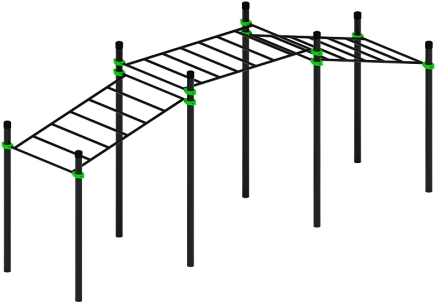 Воркаут ЛОВ 108 зеленый ВТ 102.22-02, фото 4