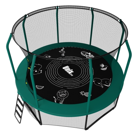 Батут Unix line Supreme Game 8 ft (green) диаметр 244 см с защитной сеткой, фото 2