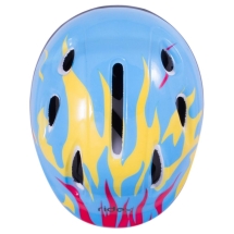 Шлем защитный Fire, желтый/голубой