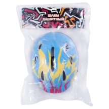 Шлем защитный Fire, желтый/голубой