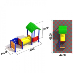 Детский игровой комплекс Дворик 1, фото 3 Детский игровой комплекс Дворик 1, фото 3