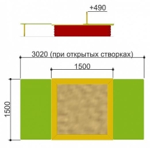 Песочница Romana 109.22.00 крышкой для детской площадки Песочница Romana 109.22.00 крышкой для детской площадки