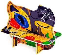 Скамейка детская Граффити МФ 41.01.02-01, фото 4 Скамейка детская Граффити МФ 41.01.02-01, фото 4