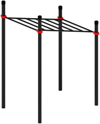 Воркаут ЛОВ 108 красный ВТ 102.07-01, фото 3 Воркаут ЛОВ 108 красный ВТ 102.07-01, фото 3