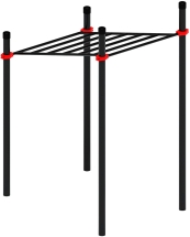 Воркаут ЛОВ 108 красный ВТ 102.07-01