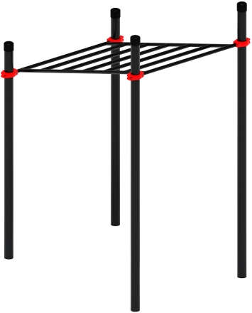 Воркаут ЛОВ 108 красный ВТ 102.07-01, фото 4