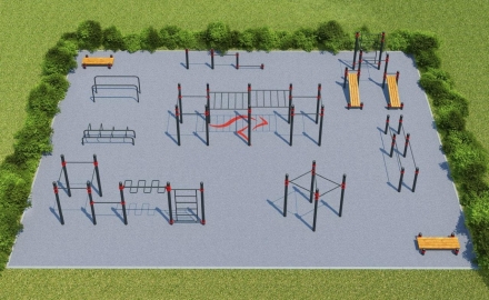 Спортивная площадка для воркаута № 7, фото 1