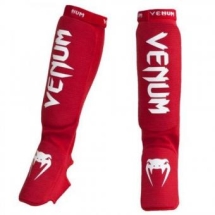 Щитки Venum "Kontact" Shinguards and Instep Red