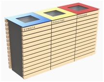Урна для раздельного сбора мусора 13, 2 секции Урна для раздельного сбора мусора 13, 2 секции