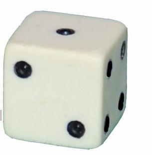 Кости игральные из слоновой кости 10 мм, 1 шт, фото 1