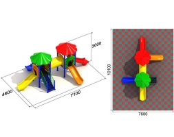 Детская игровая площадка Радуга 3.3, фото 2 Детская игровая площадка Радуга 3.3, фото 2