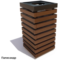 Урна уличная Аллея (Палисандр / Дуб), фото 1 Урна уличная Аллея (Палисандр / Дуб), фото 1