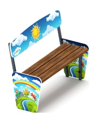 Скамейка детская Солнышко - МФ 41.01.04-И1, фото 1 Скамейка детская Солнышко - МФ 41.01.04-И1, фото 1