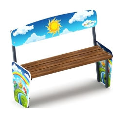 Скамейка детская Солнышко - МФ 41.01.04-И1, фото 3 Скамейка детская Солнышко - МФ 41.01.04-И1, фото 3