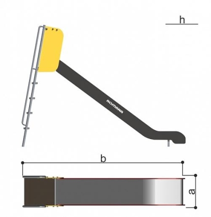 Горка Romana 110.24.00 H=1550 для детских площадок, фото 5