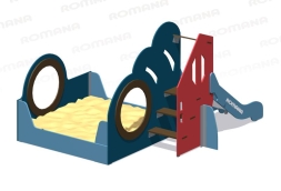 Игровой модуль Romana 115.54.00 с песочницей и горкой для детской площадки, фото 4 Игровой модуль Romana 115.54.00 с песочницей и горкой для детской площадки, фото 4