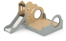 Игровой модуль Romana 115.54.00 с песочницей и горкой для детской площадки Игровой модуль Romana 115.54.00 с песочницей и горкой для детской площадки