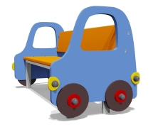 Скамейка детская Машинка ВСТ 1292 для игровой площадки Скамейка детская Машинка ВСТ 1292 для игровой площадки