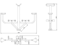 Уличный тренажер TORUDA "Велотренажер" двойной