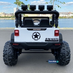 Электромобиль Jeep Wrangler JC666 белый, фото 3