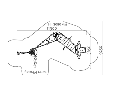 Спортивный комплекс 09211 для спортивной площадки, фото 3