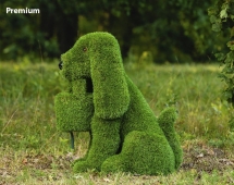 Топиари собака Филька h=110 см, с кашпо - газон Deluxe Топиари собака Филька h=110 см, с кашпо - газон Deluxe