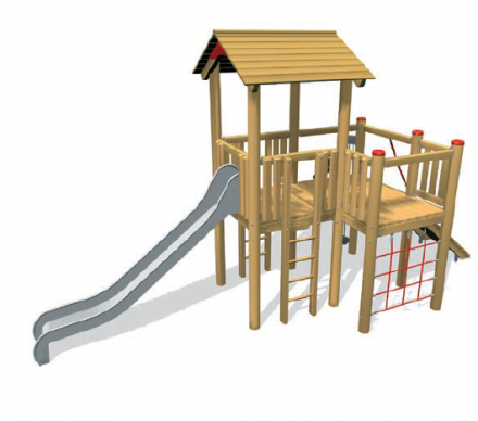 Детская площадка для игр с песком и горкой из нержавейки, фото 2