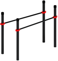 Воркаут ЛОВ 89 красный ВТ 101.09-01