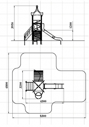 ДИК 1.015 Детский игровой комплекс Н=1200, фото 2