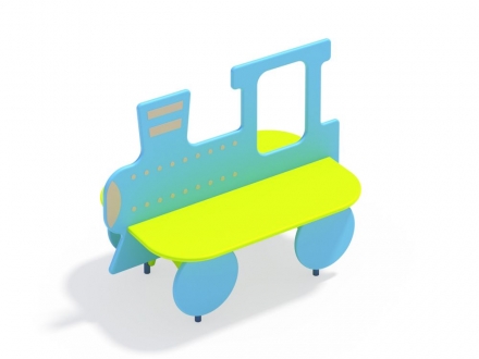 МФ 1.201 Лавочка со спинкой Паровозик, фото 2