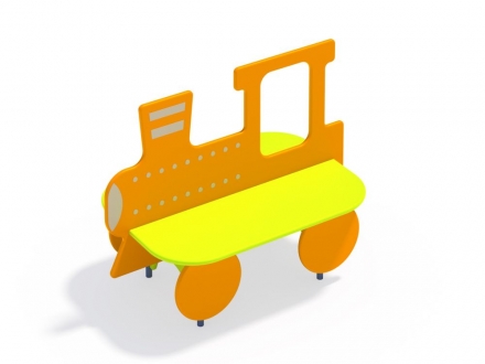 МФ 1.201 Лавочка со спинкой Паровозик, фото 4