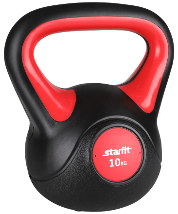 Гиря пластиковая, DB-502, 10 кг, красный, фото 2