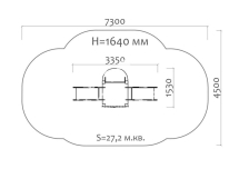 Горка двойная Ёжик 08203.21 для детской площадки Горка двойная Ёжик 08203.21 для детской площадки