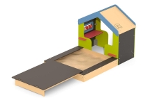 Игровой домик-песочница Romana 057.91.00 для детской площадки Игровой домик-песочница Romana 057.91.00 для детской площадки