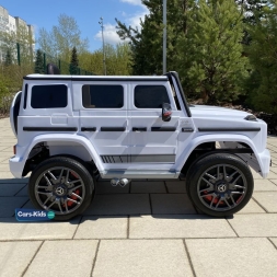 Электромобиль Mercedes-Benz AMG G63 k999kk 4WD белый, фото 3