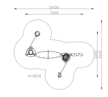Спортивный комплекс 09210 для спортивной площадки Спортивный комплекс 09210 для спортивной площадки