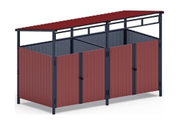 Навес контейнерной площадки для мусора (красный) (2 секции) МФ 55.02.02-04, фото 4