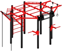Многофункциональный спортивный комплекс (красный) МК 100.01-01, фото 2