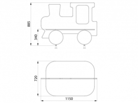 МФ 1.2011 Лавочка Паровозик Граффити, фото 2